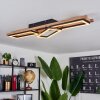 Ayajasco Ceiling Light LED brown, Wood like finish, black, 1-light source