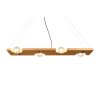 Trio Tailor Pendant Light dark brown, Ecru, matt nickel, 4-light sources