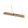 Trio Tailor Pendant Light dark brown, Ecru, matt nickel, 4-light sources