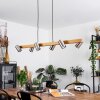 Zuoz Pendant Light Ecru, matt nickel, 6-light sources