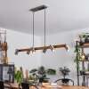Zuoz Pendant Light Ecru, matt nickel, 6-light sources
