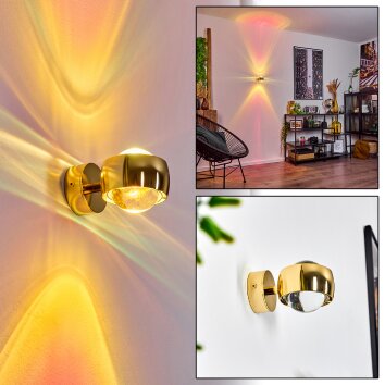 Sapri Wall Light gold, 1-light source