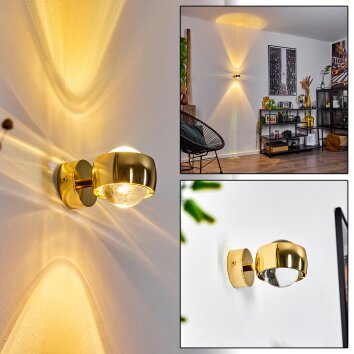 Sapri Wall Light gold, 1-light source
