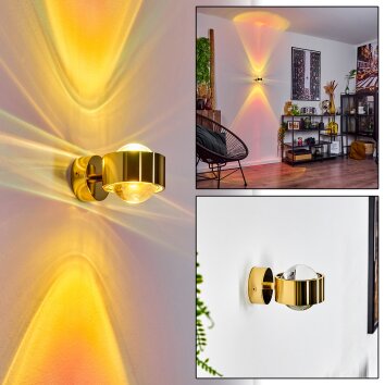 Sapri Wall Light gold, 1-light source