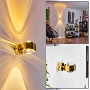 Sapri Wall Light gold, 1-light source