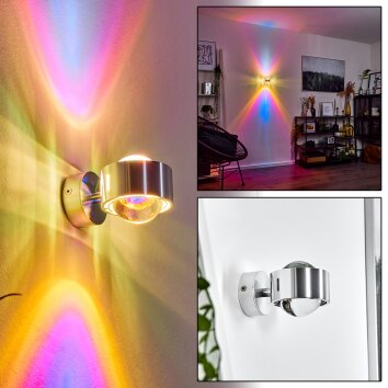 Sapri Wall Light silver, 1-light source