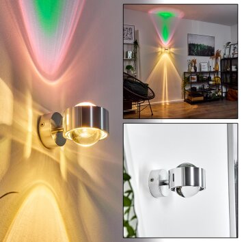 Sapri Wall Light silver, 1-light source