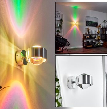 Sapri Wall Light silver, 1-light source