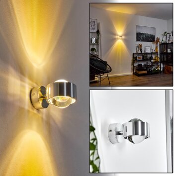 Sapri Wall Light silver, 1-light source