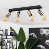 Laharie Ceiling Light antique brass, black, 4-light sources