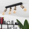 Laharie Ceiling Light antique brass, black, 4-light sources
