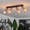 Laharie Ceiling Light antique brass, black, 4-light sources