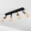 Laharie Ceiling Light antique brass, black, 4-light sources