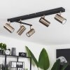 Javel Ceiling Light antique brass, black, 5-light sources
