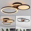 Avelal Ceiling Light LED brown, Wood like finish, black, 1-light source