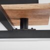 Avelal Ceiling Light LED brown, Wood like finish, black, 1-light source
