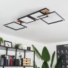 Avelal Ceiling Light LED brown, Wood like finish, black, 1-light source
