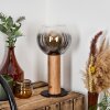 Vouhet Table lamp brown, Wood like finish, black, 1-light source