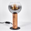 Vouhet Table lamp brown, Wood like finish, black, 1-light source