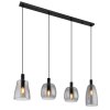 Globo GARRI Pendant Light black, 4-light sources