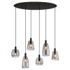 Globo GARRI Pendant Light black, 6-light sources