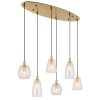 Globo GARRI Pendant Light brass, 6-light sources