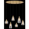 Globo GARRI Pendant Light brass, 6-light sources