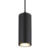 Globo ROBBY Pendant Light Wood like finish, black, 1-light source