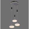 Paul Neuhaus Q-ETIENNE Pendant Light LED black, 3-light sources, Remote control