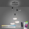 Paul Neuhaus Q-ETIENNE Pendant Light LED black, 3-light sources, Remote control