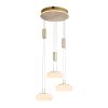 Paul Neuhaus Q-ETIENNE Pendant Light LED brass, 3-light sources, Remote control