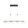 Paul Neuhaus Q-ETIENNE Pendant Light LED black, 4-light sources, Remote control