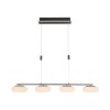 Paul Neuhaus Q-ETIENNE Pendant Light LED black, 4-light sources, Remote control
