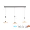 Paul Neuhaus LAUTADA Pendant Light LED brushed steel, 3-light sources