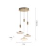 Paul Neuhaus LAUTADA Pendant Light LED brass, 3-light sources