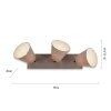 Leuchten-Direkt RIALA Ceiling Light Taupe, 3-light sources