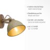 Leuchten-Direkt SAMIA Wall Light Dark wood, 1-light source