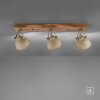 Leuchten-Direkt SAMIA Ceiling Light Dark wood, 3-light sources