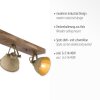 Leuchten-Direkt SAMIA Ceiling Light Dark wood, 3-light sources