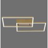 Leuchten-Direkt IVEN Ceiling Light LED brass, 2-light sources, Remote control