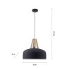 Leuchten-Direkt HAREA Pendant Light Ecru, black, 1-light source