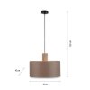Leuchten-Direkt LINEN Pendant Light Ecru, black, 1-light source