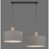 Leuchten-Direkt LINEN Pendant Light Ecru, black, 2-light sources