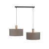 Leuchten-Direkt LINEN Pendant Light Ecru, black, 2-light sources