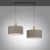 Leuchten-Direkt LINEN Pendant Light Ecru, black, 2-light sources