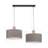 Leuchten-Direkt LINEN Pendant Light Ecru, black, 2-light sources