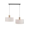Leuchten-Direkt LINEN Pendant Light Ecru, black, 2-light sources