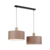 Leuchten-Direkt LINEN Pendant Light Ecru, black, 2-light sources