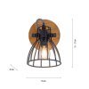 Leuchten-Direkt TARO Wall Light Ecru, black, 1-light source