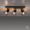Leuchten-Direkt TARO Ceiling Light Ecru, black, 3-light sources